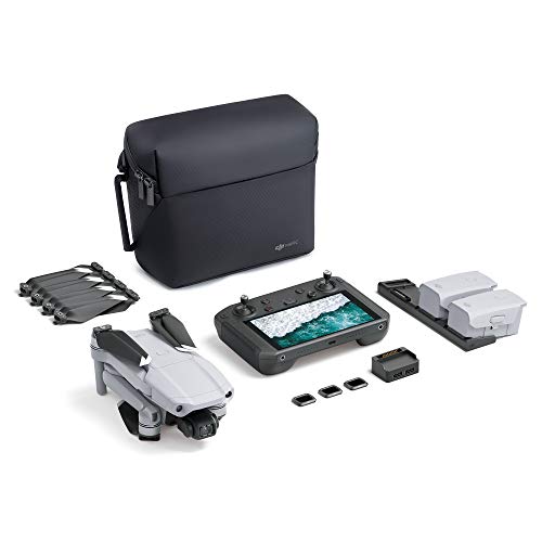 DJI Mavic Air 2 Fly More Combo with DJI Smart Controller - Drone Quadcopter UAV with 48MP Camera 4K Video 1/2"" CMOS Sensor 3-Axis Gimbal 34min Flight Time ActiveTrack 3.0, Gray (Renewed)