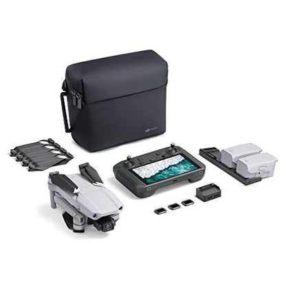 DJI Mavic Air 2 Fly More Combo with DJI Smart Controller - Drone Quadcopter UAV with 48MP Camera 4K Video 1/2"" CMOS Sensor 3-Axis Gimbal 34min Flight Time ActiveTrack 3.0, Gray (Renewed)