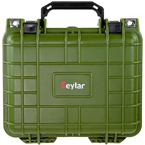 Eylar Small 10.62" Gear, Equipment, Hard Camera Case Waterproof with Foam TSA Standards (Green) - color: Green