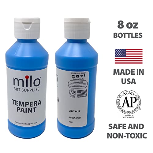 milo Kid's Washable Tempera Paint Set, 12 Primary Colors, 8 oz Bottles - style: Primary Tempera 12 x 8 oz Bottles