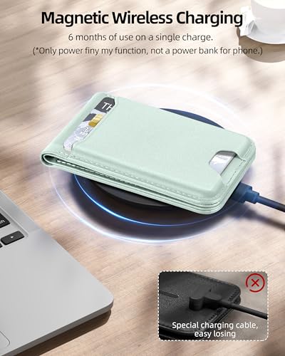 ExtreLife for Magsafe Wallet, Works with Apple Find My, 6 Cards Holder - color: Tender Leaf Green