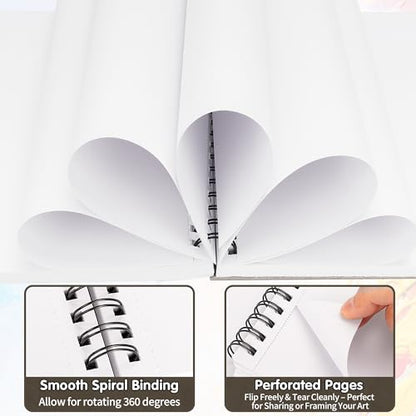 FIXSMITH 9"X12" Sketch Book, 100 Sheets, 68 lb/100gsm,4 Pack Brown - color: Brown, size: 9"x12"-4 Pack