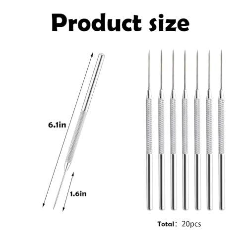 20 Pcs Ceramic Needle Clay Needle Tools Stainless Steel Sculpture Polymer Clay Needle Ceramic Detail Tools for Sculpting Carving Texture Art