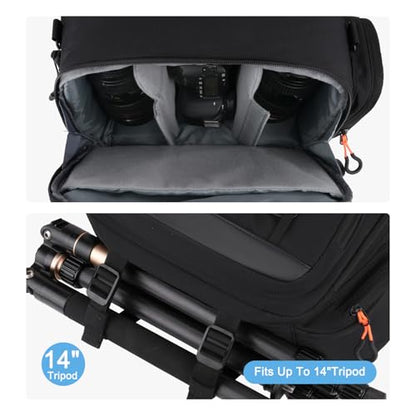 MOSISO Camera Case Bag Photography Shoulder Messenger Waist Bag, Black