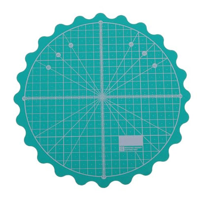 IMIKEYA 360 Rotating Self-Healing Cutting Mat 20cm/8" Precision Fabric Cutting Board for Sewing, Quilting, Crafts Projects, Durable Surface