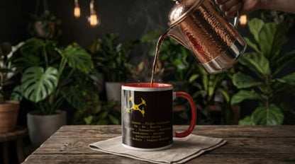 3dRose Black & Yellow Drone with DIY Accelerometer 11oz Two-Tone Red Mug - color: Red, size: 11 Ounces