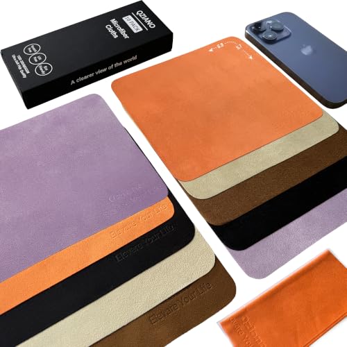 10 Pack Microfiber Cleaning Cloths, Premium 110D Scratch-Free & Lint-Free Clean Cloth for Eyeglasses, Phone Screen, Camera Lens, VR/AR Headset, Car Mirror, Reusable & Washable (5 Colour, 6.9 * 5.7) - color: 5 Colour