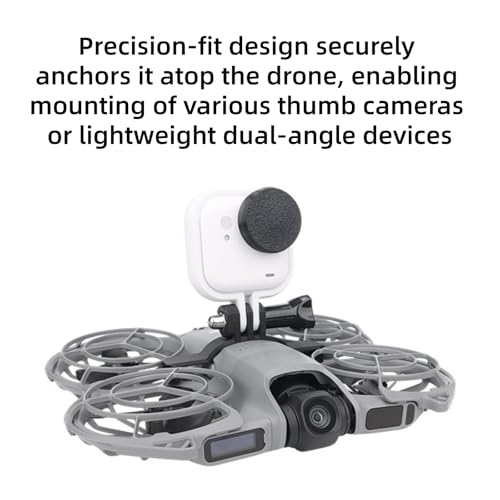 Top Mount Expansion Bracket for DJI NEO 2, Fixed Snap-on Clamp Holder for Go Ultra Action Camera