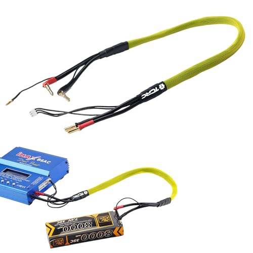 1pc 600mm 1s & 2s RC Lipo Battery Charging/Balance Cable Leads with 4mm/5mm Bullet Connector