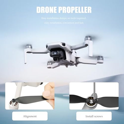 Propellers for DJI Mini 4K/ Mini 2/ Mini SE and Mini 2 SE Drone, 32pcs Low-Noise Mini Propeller Blade, Quick-Release Props Wings for Drone