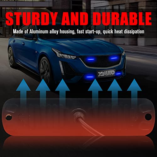 6LED Car Truck Emergency Beacon Warning Hazard Flash Strobe Light Blue/Blue 4-pack - color: Blue Blue