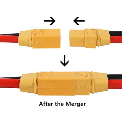 4 Pairs XT90H XT90 Wire XT 90 Plug Male and Female Connector 150mm 10AWG Silicon Wire for RC Lipo Battery FPV Racing Drone