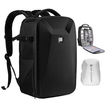 K&F CONCEPT Camera Backpack,Hardshell Photography DSLR Camera Bag - color: Black