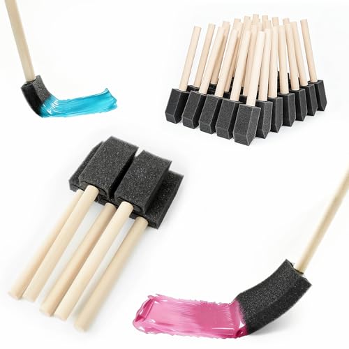50 Pcs Foam Paint Brushes Set, 1 Inch, for Painting, Staining, Varnish - size: 50PCS 1"