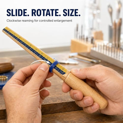Wax Tube Ring Sizer Mandrel Reamer for Jewelry Making, US Sizes 2-14