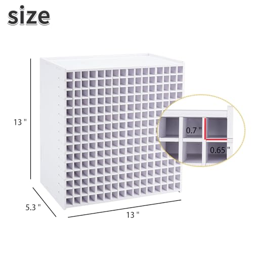 SANFURNEY Marker Pen Organizer Holder for 240 Markers - size: Rack for 240 Markers - White