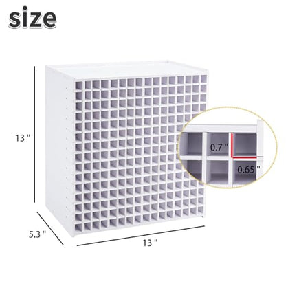 SANFURNEY Marker Pen Organizer Holder for 240 Markers - size: Rack for 240 Markers - White
