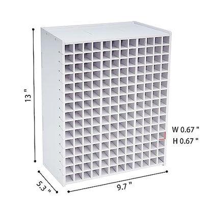 SANFURNEY Marker Organizer for 180 Markers, Desktop Storage Rack - size: Rack for 180 Markers - White