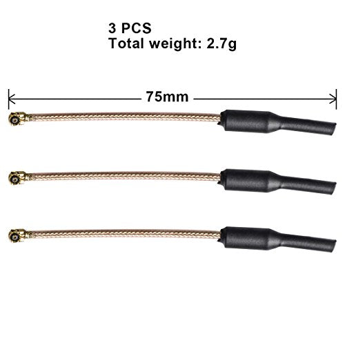 AKK 3pcs 5.8GHz 2.15dBI IPEX FPV Brass Dipole Antenna