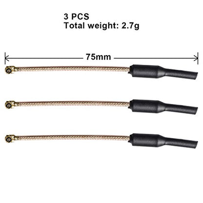 AKK 3pcs 5.8GHz 2.15dBI IPEX FPV Brass Dipole Antenna