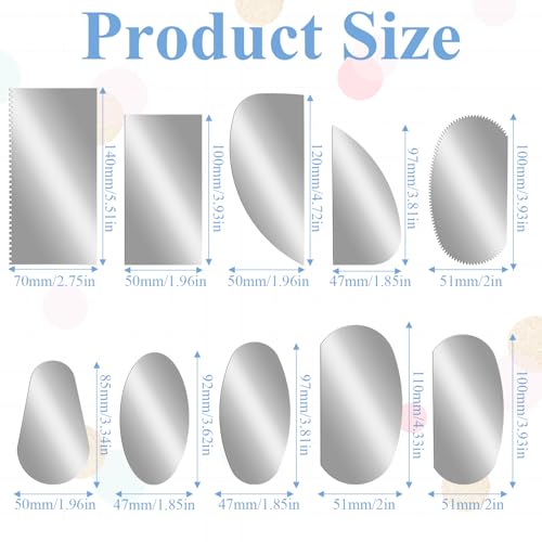 10 Pcs Steel Pottery Tools, Stainless Steel Serrated Scraper Crafts Tool Ceramics Sculpting Tools Kits Sculpture Modeling Clay Cutter Scraper for Sculpting Texturing Artists Modeling Potter