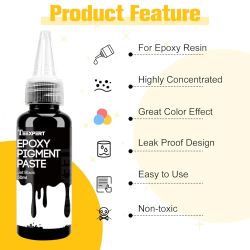 Teexpert 10X Concentrated Epoxy Resin Pigment Paste 6 Colors 1.69 OZ Each - size: 300ml