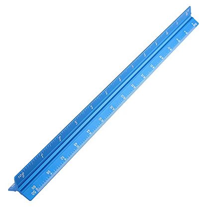 12" Engineer Scale Ruler Architectural Ruler Imperial, Blue - color: Imperial Blue