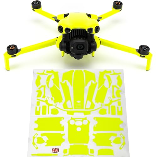 WRAPGRADE Skin Stickers Compatible with DJI Mini 5 Pro (Neon Yellow) - color: Neon Yellow
