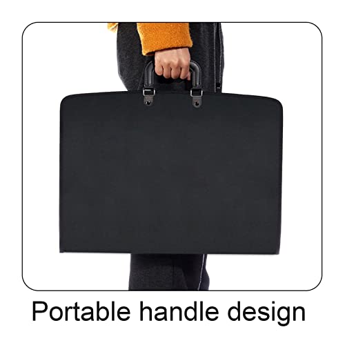 Acocony 11x17 Art Portfolio PP Material Black Pack of 1 - color: Black