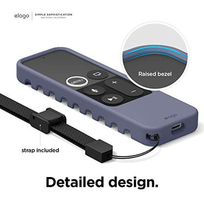 elago R3 Protective Case for Apple TV 4K Siri Remote 1st Generation - color: Lavender Grey