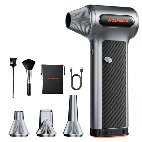 WOLFBOX MF200 Compressed Air Duster, Removable Battery, Car Cleaning, Home