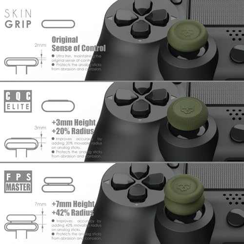 Skull & Co. Skin, CQC and FPS Thumb Grip Set Joystick Cap Analog Stick Cap for Nintendo Switch Pro Controller & PS5 / PS4 / Slim/Pro Controller- White, 3Pairs(6pcs) - color: White, size: Concave-6pcs