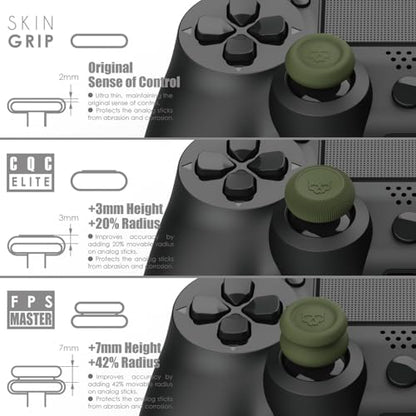 Skull & Co. Skin, CQC and FPS Thumb Grip Set Joystick Cap Analog Stick Cap for Nintendo Switch Pro Controller & PS5 / PS4 / Slim/Pro Controller- White, 3Pairs(6pcs) - color: White, size: Concave-6pcs