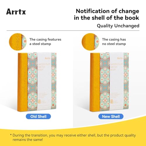 Arrtx Watercolor Journal, 5.35x3.86 Hot Press - size: 5.35x3.86''