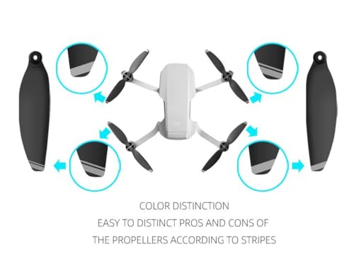 BTG Propellers for DJI Mini 4K/Mini 2 Se/Mavic Mini Drone Accessories Replacement Parts Blades Props (Black Silver)