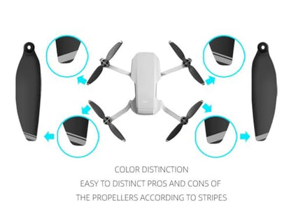 BTG Propellers for DJI Mini 4K/Mini 2 Se/Mavic Mini Drone Accessories Replacement Parts Blades Props (Black Silver)