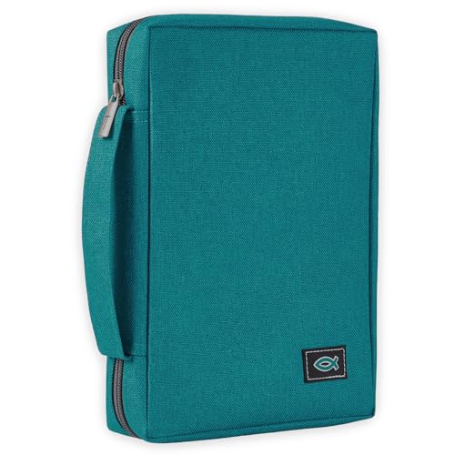 Christian Art Gifts Men & Women’s Polyester Bible Cover with Jesus Fish