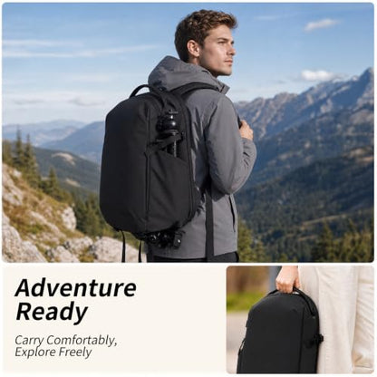 Besnfoto Lightweight Camera Backpack - Everyday Laptop Bag for DSLR Drone - color: Black, size: 16L