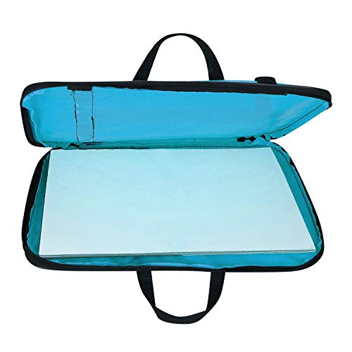 A3 Art Portfolio Carry Case Bag Drawboard Storage Portable Shoulder Tote - color: Blue
