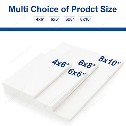 Falling in Art 10 Pack White 4 x 6 Rubber Carving Block - size: 4x6"(10 Pack)