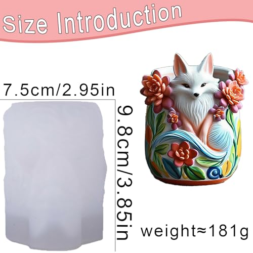 3D Fox Resin Casting Molds, Silicone Animal Candle Molds for Epoxy - color: Fox Resin Mold