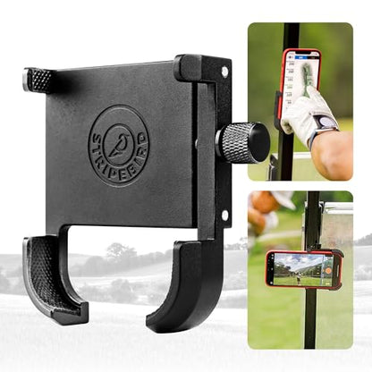 Stripebird PRO Magnetic Golf Cart Phone Holder & Caddy, N52 Magnets - color: Black