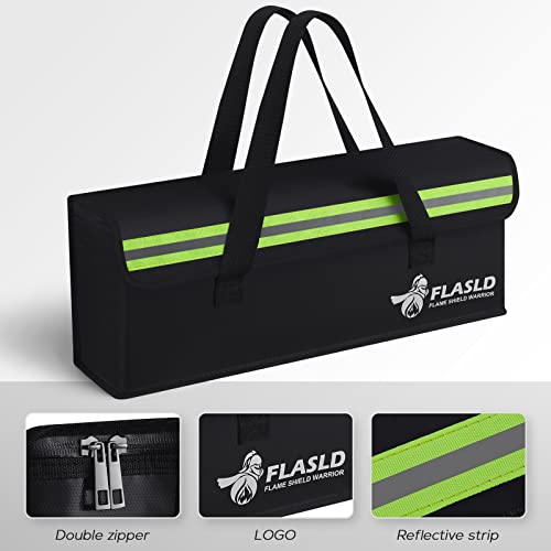 FLASLD E-Bike Battery Bag Fireproof Safe Charging Bag Explosionproof Lipo Battery Bag Large Capatity for Storage Charging (16 x 4.3 x 5in) - color: 16 x 4.3 x 5inch