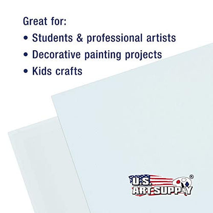 U.S. Art Supply 5 X 5 Inch Art Canvas Board Panels 12 Pack - 8 Ounce - size: 5" x 5"