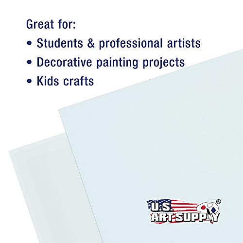 U.S. Art Supply 8 X 8 Inch Art Canvas Board Panels 12 Pack - 8 Ounce - size: 8" x 8"