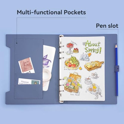 Lightwish Watercolor Sketchbook,100% Cotton 300gsm/140lb Cold Press - color: Hard Shell Blue