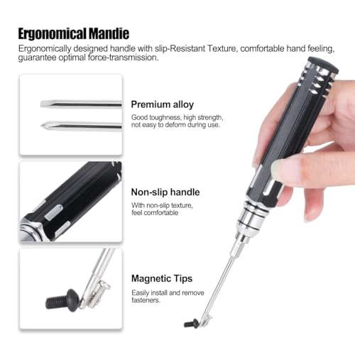 10pcs RC Repair Tools Kit 1.5/2.0/2.5/3.0/4.0/5.5mm Hex Screwdrivers Wrench - color: 10pcs Kit
