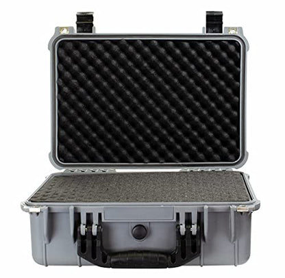 Eylar Standard 16" Gear, Equipment, Hard Camera Case Waterproof with Foam TSA Standards - color: Gray