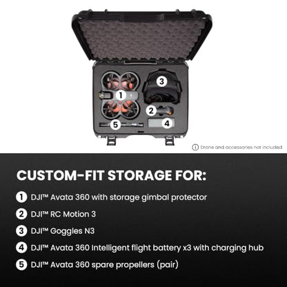 NANUK 930 DJI™ Avata 360 - Waterproof Hard Case with Drone Foam Insert - color: Black