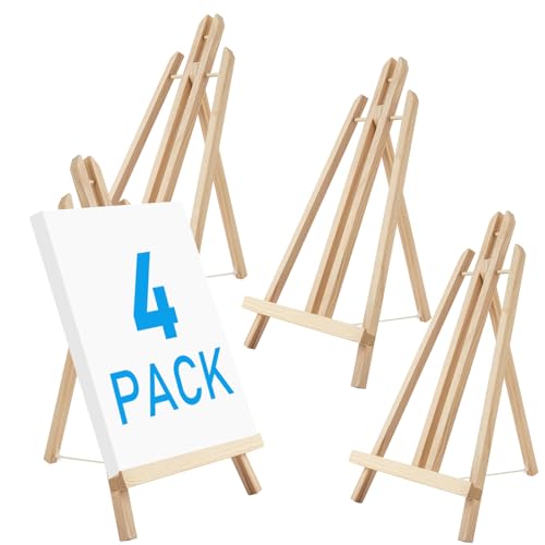 Falling in Art 16 Inch Tabletop Display Wood Easel Stand,4 Pack - style: 16"- 4p